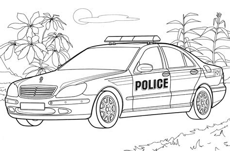 Coloriage ? Imprimer Voiture De Police - bolclever