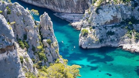 Aerial view at Calanque d'En Vau, Calanques National Park, Cassis, France | Windows Spotlight Images