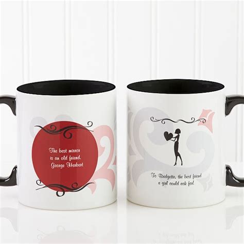 Personalized Friendship Coffee Mugs - What Friends Are For - Black ...