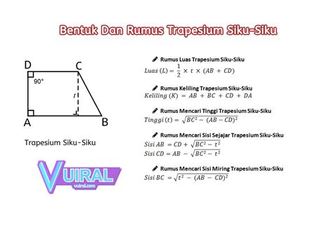 Rumus Trapesium Siku Siku Matematika Dasar - Riset