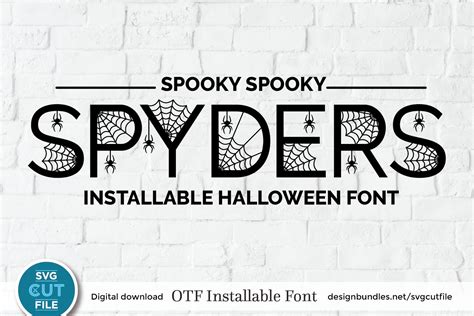 Halloween Spider font, an OTF file with spiderweb letters (885907) | Halloween | Font Bundles