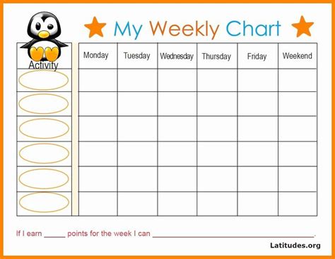 Weekly Behavior Chart Free Printable