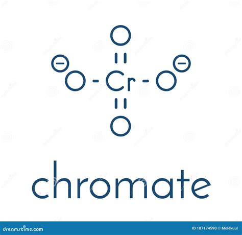 Chromate Anion, Chemical Structure. Skeletal Formula. Vector ...