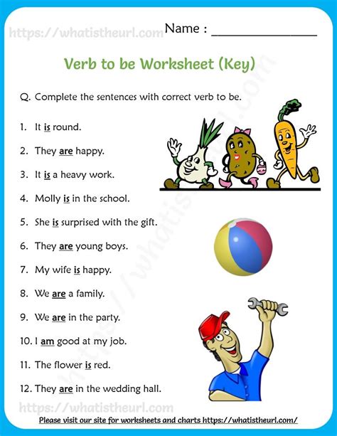 Verb To Be Worksheets for Grade 2 – Exercise 5 | 2nd grade worksheets, Worksheets, 2nd grade