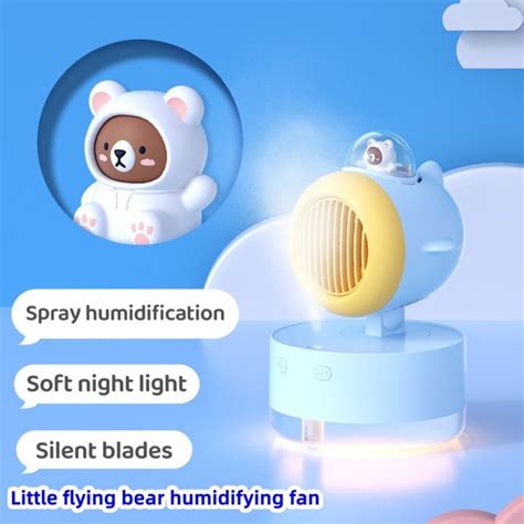 New Dumbo humidified water cooling fanUSB hand charging camping fan air conditioner fan mini ...