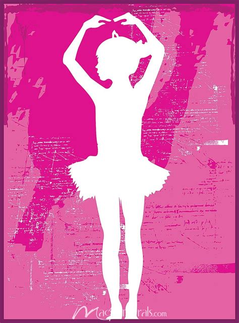 Ballerina in Pink Wallpaper Wall Mural by Magic Murals