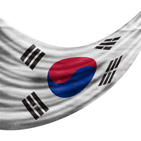 South Korea Flag Waving With Texture, South Korea, Korean, Flag PNG ...