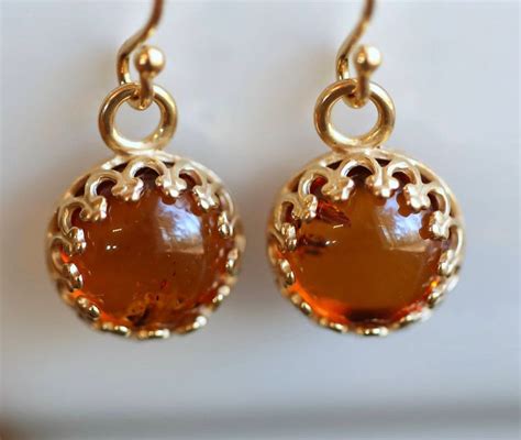 Amber Earrings Natural Amber Earrings Gallery Bezel Set - Etsy