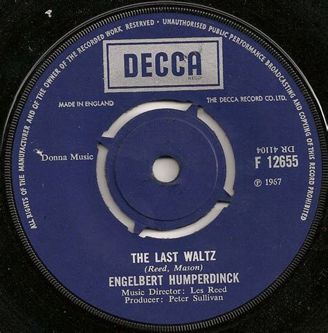 Engelbert Humperdinck - The Last Waltz (1967, Vinyl) | Discogs