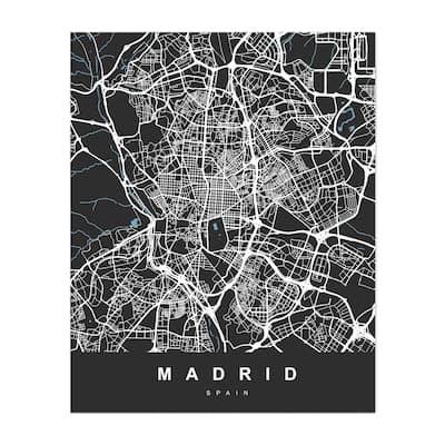 Madrid Community of Madrid Spain Madrid City Map Art Print/Poster - Bed ...