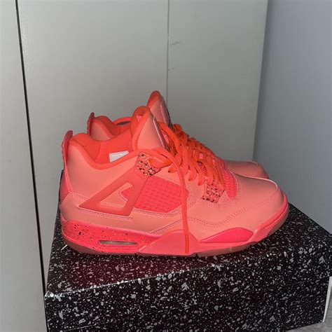 pink jordan 4’s $300 women’s size 7.5 message me... - Depop