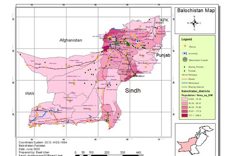 Balochistan Districts detailed Map