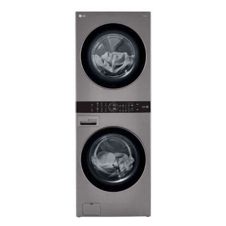 LG WKE100HWA White Single Unit Front Load LG Wash Tower - FaucetDirect.com