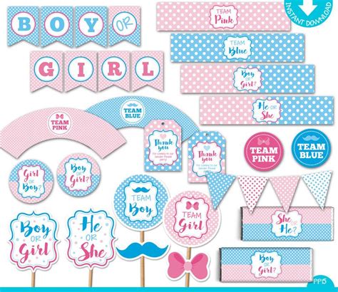 Free Gender Reveal Printables Web For Your Gender Reveal Baby Shower, Enjoy This Incredibly Cute ...