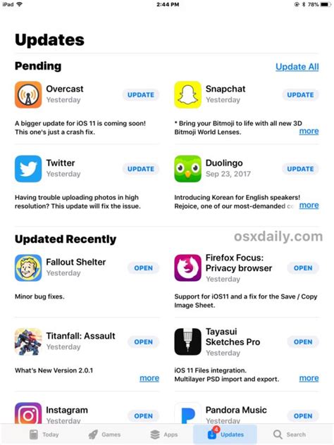 How to Refresh Updates in App Store for iOS 11