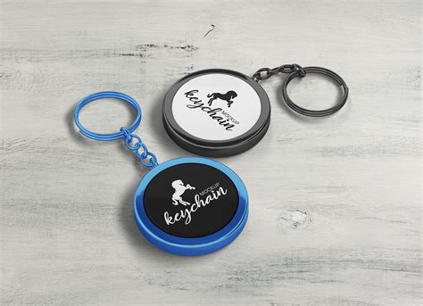 Free Round Shape Keychain Mockup PSD Set - Good Mockups