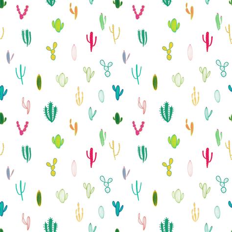 Cactus seamless pattern background. Vector illustration for fabric and ...