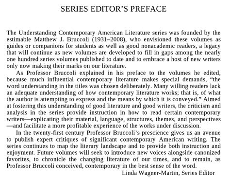 Understanding Contemporary American Literature | ELMCIP