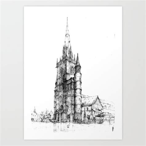 Collegiate Church of St Gertrude, Nivelles Art Print by zawij | Society6