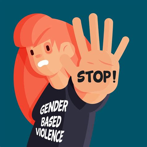 Woman holding hand up to stop gender violence - Download Free Vectors ...