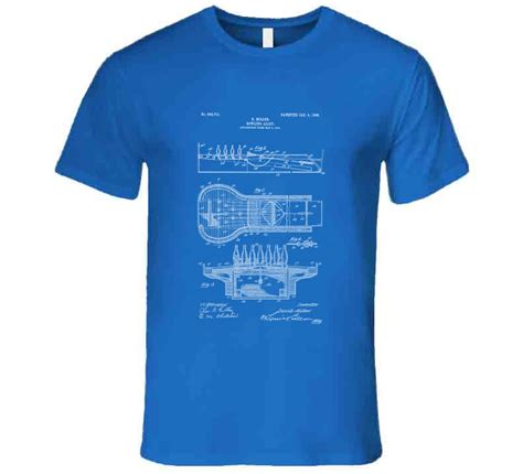 1906 Vintage Bowling Alley Lane Blueprint Patent T Shirt - Etsy