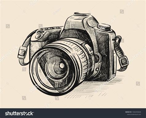 Modern camera in doodle style. Vector hand drawn #Sponsored , #AD, # ...