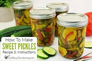 Old Fashioned Sweet Pickle Recipe (Quick & Simple) - Get Busy Gardening