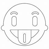 Tongue Out Face Emoji coloring page  ColouringPages sketch template