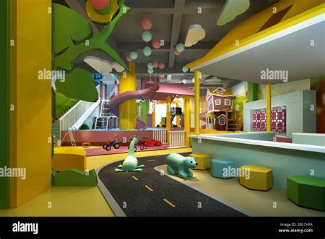 3d render of kindergarten interior Stock Photo - Alamy