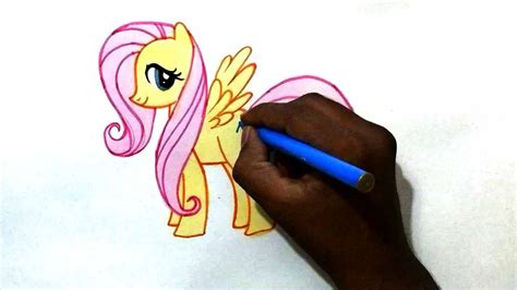 how to draw my little pony fluttershy easy - YouTube