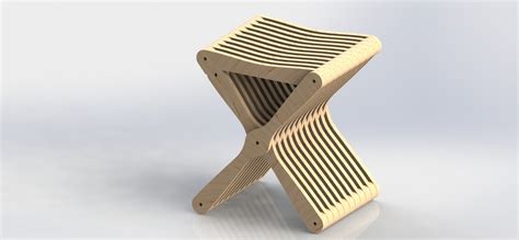 DXF Project Stool File For Cutting in CNC Router And Laser Wood MDF ArtCAM 2D Business ...