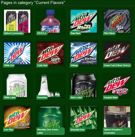 Mountain Dew Flavor Logos