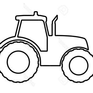 Outline Of A Tractor Svg