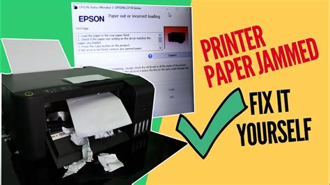 How to FIX Printer Paper Jammed [EPSON L3110] - YouTube