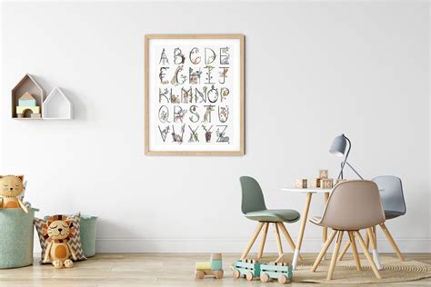 Animal Alphabet Poster / Nursery Decor / ABC Print / Nursery - Etsy