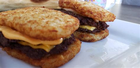 SomeBabble: [Homemade] Deep Fried Hashbrown Burger