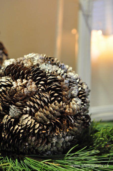 DIY Pine Cone Christmas Balls: Easy to make and beautiful. Made with simple pinecones glued to ...