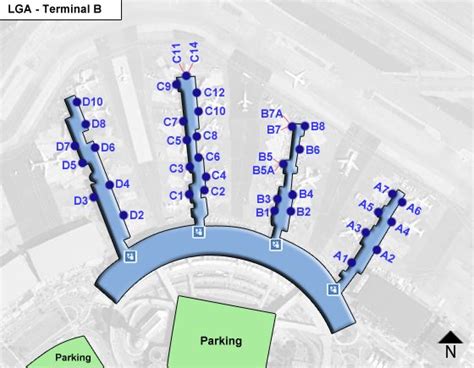 La Guardia Airport LGA Terminal B Map