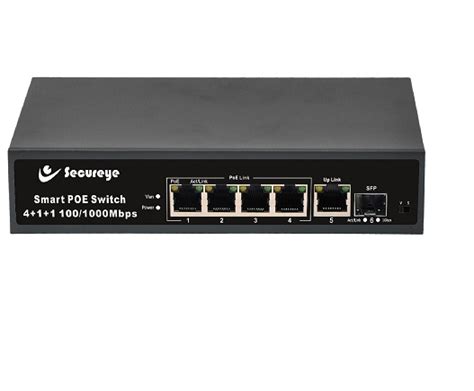 PoE Switch 4 Port S-4GE-1UG-1UF & Network Switches - Secureye