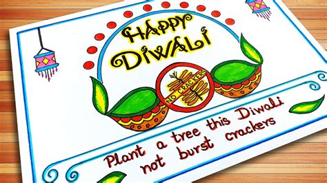 Green Diwali Drawing | Diwali Drawing Easy | Eco Friendly Diwali Poster ...