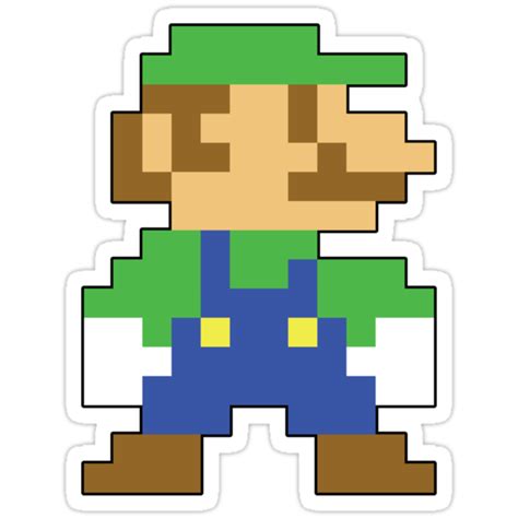 "Super Mario 3D World Luigi Sprite" Stickers by NiGHTSflyer129 | Redbubble