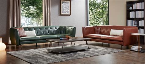 KUKAHOME | Leather sofa living room, Living room leather, Living room ...