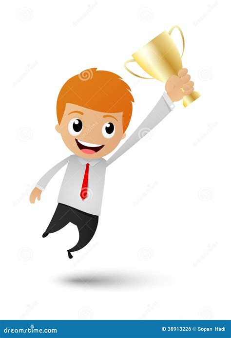 Businessman Victory Cartoon Stock Vector - Image: 38913226