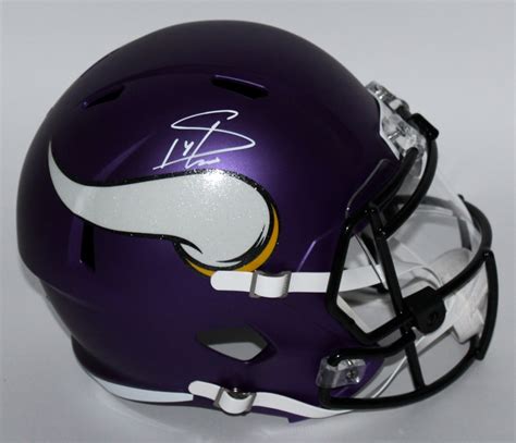 Stefon Diggs Signed Vikings Full-Size Speed Helmet with Visor (TSE COA) | Pristine Auction