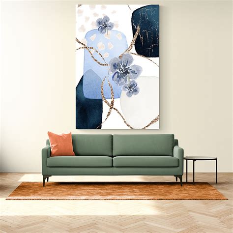 Floral Blue 1 Wall Art