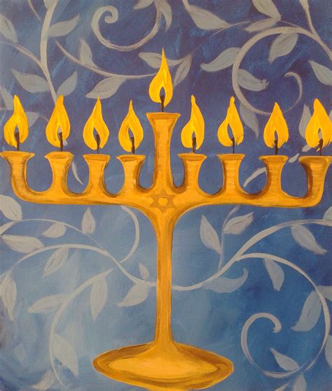 Chanukah Lights - Pinot's Palette Painting