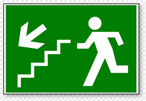 Emergency Exit Stairs Symbols