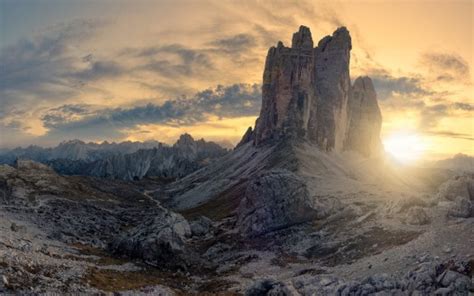 Dolomites Mountain Rock During Sunrise 4K HD Nature Wallpapers | HD ...