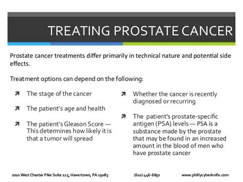 Prostate Cancer Treatment options