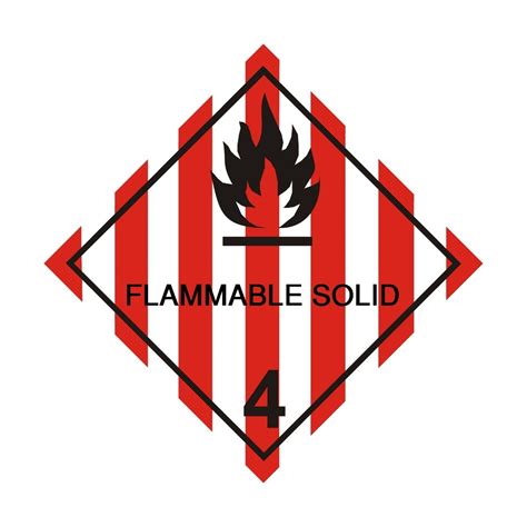 UN Hazard Warning Diamond Class 4.1 Flammable Solid | Hazchem Safety Ltd